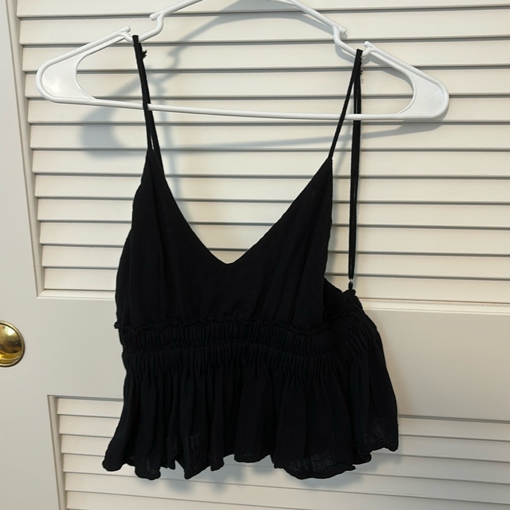 Cotton Candy LA black tank top, size small.